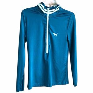 PINK V.S. Long Sleeve Quarter Zip Up Blue Size S —#052